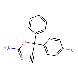 1-(4-氯苯基)-1-苯基-2-丙炔基氨基甲酸酯 structure