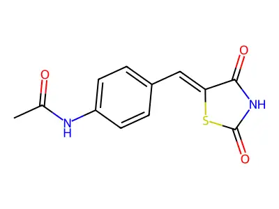 Acetamide, N-[4-[(2,4-dioxo-5-thiazolidinylidene)methyl]phenyl]- structure