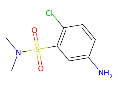 5-amino-2-chloro-N,N-dimethylbenzene-1-sulfonamide structure