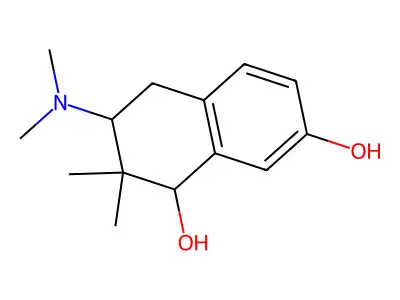 3-Dimethylamino-2,2-dimethyl-7-hydroxy-1-tetralol structure