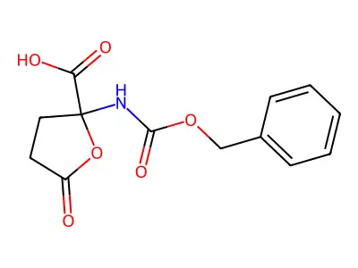 2-(((Benzyloxy)carbonyl)amino)-5-oxotetrahydrofuran-2-carboxylic acid structure
