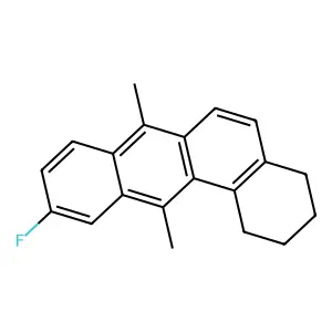Benz(a)anthracene, 1,2,3,4-tetrahydro-7,12-dimethyl-10-fluoro- structure
