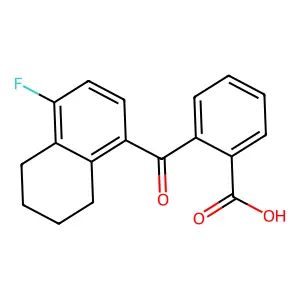 2-(4-Fluoro-5,6,7,8-tetrahydronaphthalene-1-carbonyl)benzoic acid structure