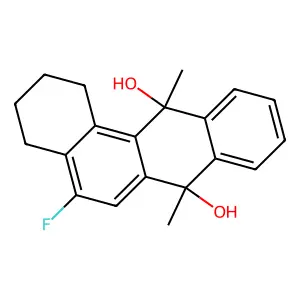 (7R,12S)-5-fluoro-7,12-dimethyl-1,2,3,4-tetrahydrobenzo[a]anthracene-7,12-diol structure