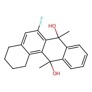(7r,12s)-6-Fluoro-7,12-dimethyl-1,2,3,4,7,12-hexahydrotetraphene-7,12-diol structure
