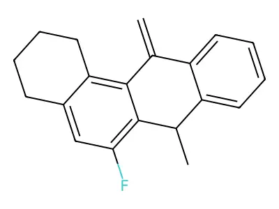 6-Fluoro-1,2,3,4,7,12-hexahydro-7-methyl-12-methylenebenz(a)anthracene structure