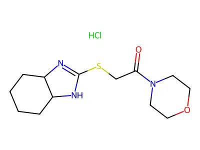 2-[(3a,4,5,6,7,7a-Hexahydro-1H-benzimidazol-2-yl)thio]-1-(4-morpholinyl)-ethanone Hydrochloride structure
