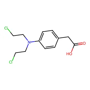 4-(Bis(2-chloroethyl)amino)benzeneacetic acid structure