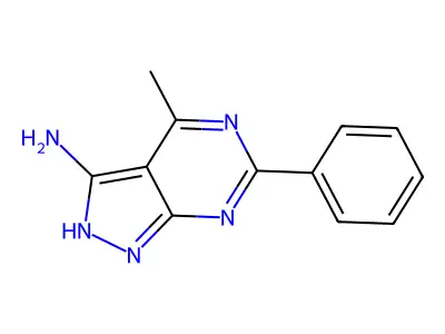 4-methyl-6-phenyl-2H-pyrazolo[3,4-d]pyrimidin-3-amine structure