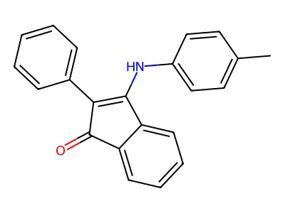 2-phenyl-3-(4-toluidino)-1H-inden-1-one structure