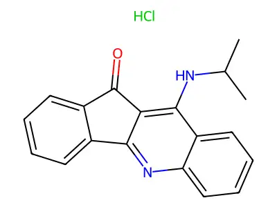 11H-Indeno(1,2-b)quinolin-11-one, 10-(isopropylamino)-, monohydrochloride structure