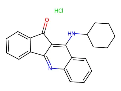 11H-Indeno(1,2-b)quinolin-11-one, 10-(cyclohexylamino)-, monohydrochloride structure