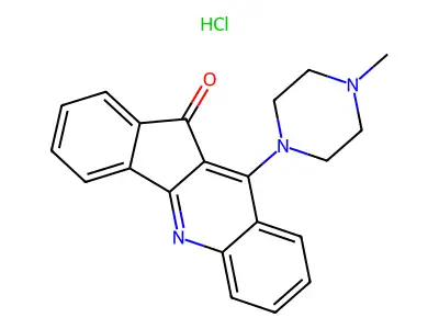 10-(4-Methyl-1-piperazinyl)-11H-indeno(1,2-b)quinolin-11-one monohydrochloride structure