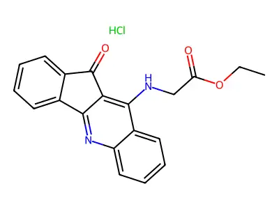 N-(11-Oxo-11H-indeno(1,2-b)quinolin-10-yl)glycine ethyl ester monohydrochloride structure