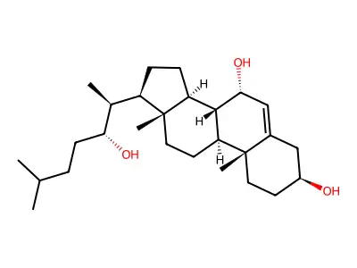 Cholest-5-ene-3,7,22-triol, (3beta,7alpha,22R)- structure