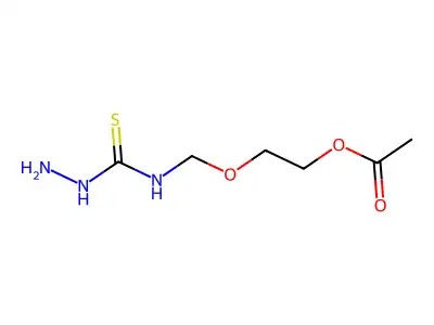 Hydrazinecarbothioamide, N-[[2-(acetyloxy)ethoxy]methyl]- structure