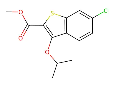 Methyl 6-chloro-3-(1-methylethoxy)benzo[b]thiophene-2-carboxylate structure