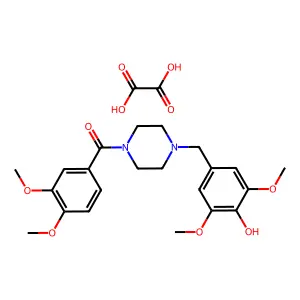 (3,4-Dimethoxy-phenyl)-[4-(4-hydroxy-3,5-dimethoxy-benzyl)-piperazin-1-yl]-methanone structure