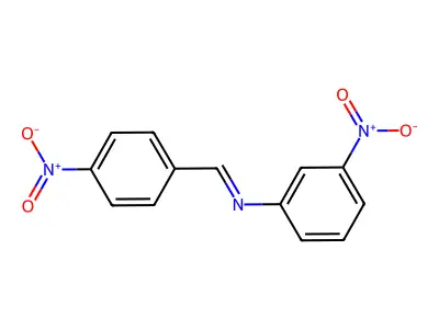 Benzenamine, 3-nitro-N-[(4-nitrophenyl)methylene]- structure