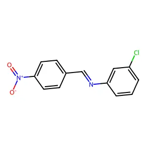 Benzenamine, 3-chloro-N-[(4-nitrophenyl)methylene]- structure