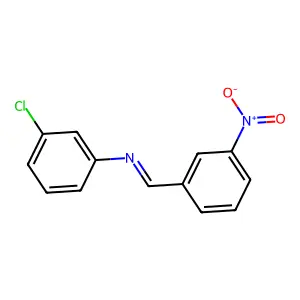 3-Chloro-N-(3-nitrobenzylidene)-aniline structure