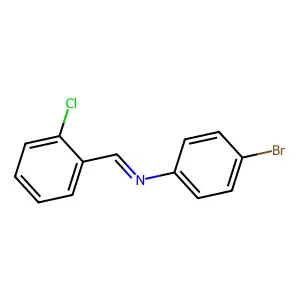 4-bromo-N-[(E)-(2-chlorophenyl)methylidene]aniline structure