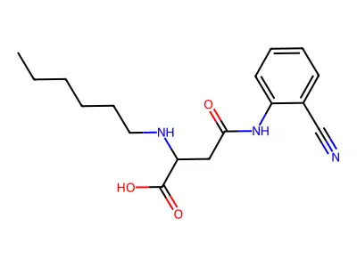 N4-(2-Cyanophenyl)-N2-hexyl-L-asparagine structure