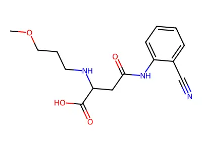 N4-(2-Cyanophenyl)-N2-(3-methoxypropyl)-L-asparagine structure