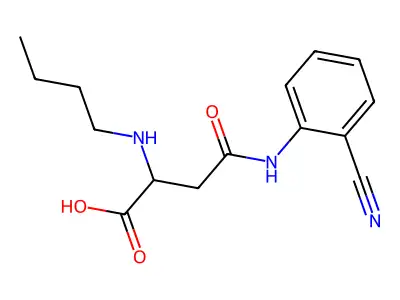 N2-Butyl-N4-(2-cyanophenyl)-L-asparagine structure