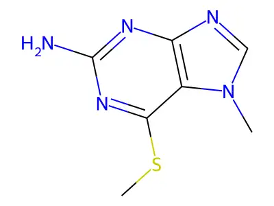 7H-Purin-2-amine, 7-methyl-6-(methylthio)- structure