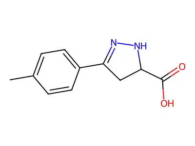 1H-Pyrazole-5-carboxylic acid, 4,5-dihydro-3-(4-methylphenyl)- structure