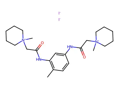 Piperidinium, 1,1'-(4-methyl-m-phenylenebis(iminocarbonylmethylene))bis(1-methyl-, diiodide structure
