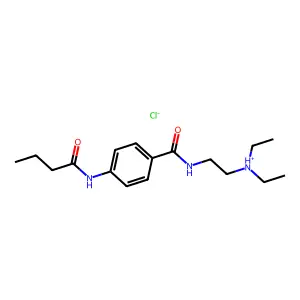 Benzamide, N-(2-(diethylamino)ethyl)-4-((1-oxobutyl)amino)-, monohydrochloride structure