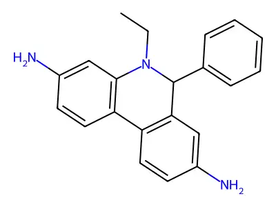 (6R)-5-ethyl-6-phenyl-6H-phenanthridine-3,8-diamine structure