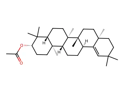 Taraxerol, acetate structure