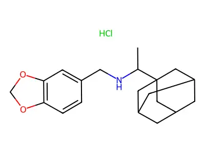 (1-Adamantan-1-yl-ethyl)-benzo[1,3]dioxol-5-ylmethyl-amine structure