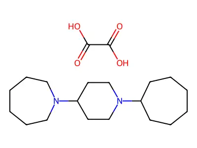 1-(1-Cycloheptylpiperidin-4-yl)azepane;oxalic acid structure