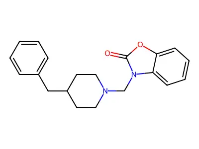 2(3H)-Benzoxazolone, 3-((4-(phenylmethyl)-1-piperidinyl)methyl)- structure