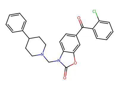 2(3H)-Benzoxazolone, 6-(2-chlorobenzoyl)-3-((4-phenyl-1-piperidinyl)methyl)- structure