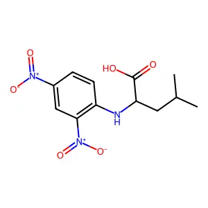 N-(2,4-Dinitrophenyl)-DL-leucine structure