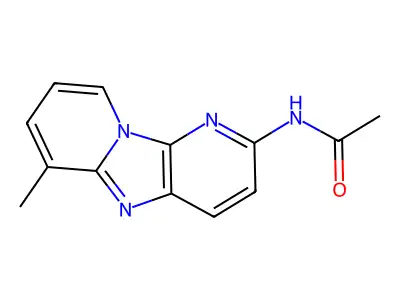 N-Acetyl-2-amino-6-methyldipyrido(1,2-a-3',2'-d)imidazole structure