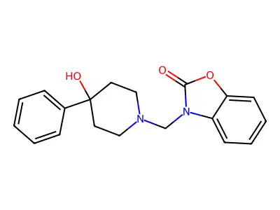 2(3H)-Benzoxazolone, 3-((4-hydroxy-4-phenyl-1-piperidinyl)methyl)- structure
