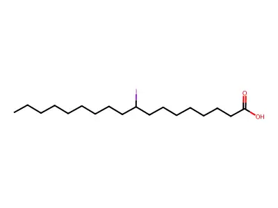 9-碘硬脂酸 structure