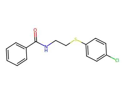 N-[2-(4-chlorophenyl)sulfanylethyl]benzamide structure