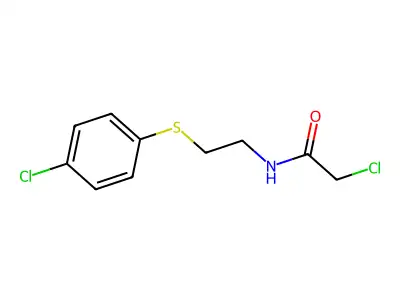 2-chloro-N-{2-[(4-chlorophenyl)thio]ethyl}acetamide structure