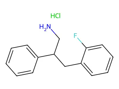 3-(2-Fluorophenyl)-2-phenylpropan-1-amine structure