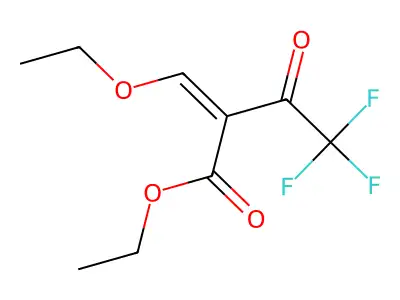 Ethyl 2-(ethoxymethylene)-4,4,4-trifluoroacetoacetate structure