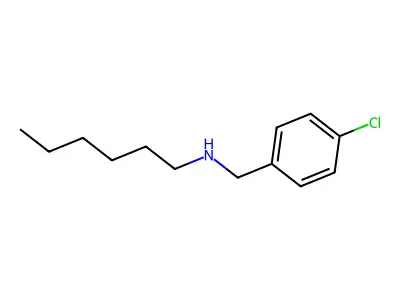 [(4-Chlorophenyl)methyl](hexyl)amine structure