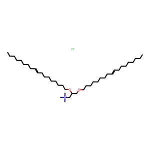 N,N,N-Trimethyl-2,3-bis(octadec-9-en-1-yloxy)propan-1-aminium chloride structure