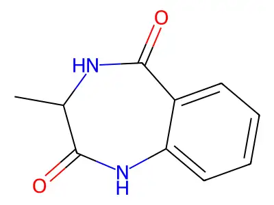 3-methyl-3,4-dihydro-1H-1,4-benzodiazepine-2,5-dione structure